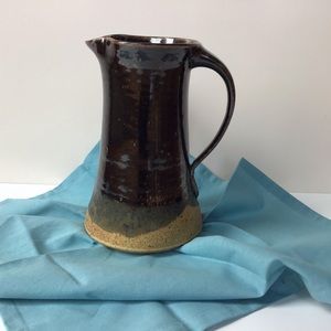 VTG Artisan Pottery Pitcher 1970s Primitive EUC
